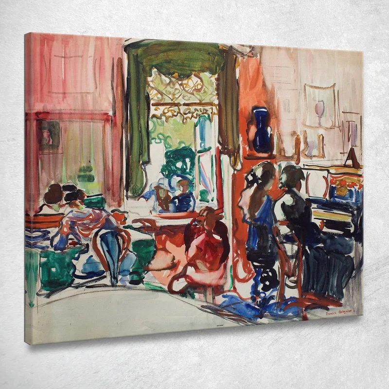 La Lezione Di Pianoforte Frances Hodgkins quadro stampa su tela