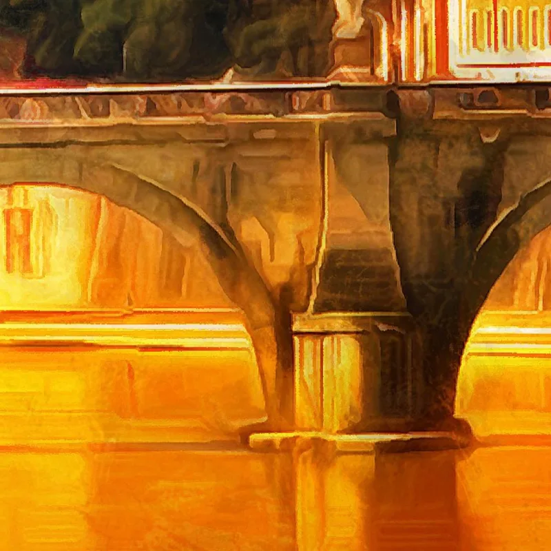 Tramonto su Città del Vaticano quadro moderno su tela