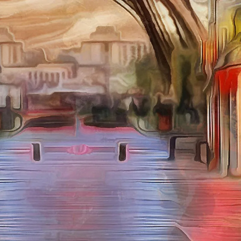 Passeggiata Piovosa Torre Eiffel quadro moderno su tela