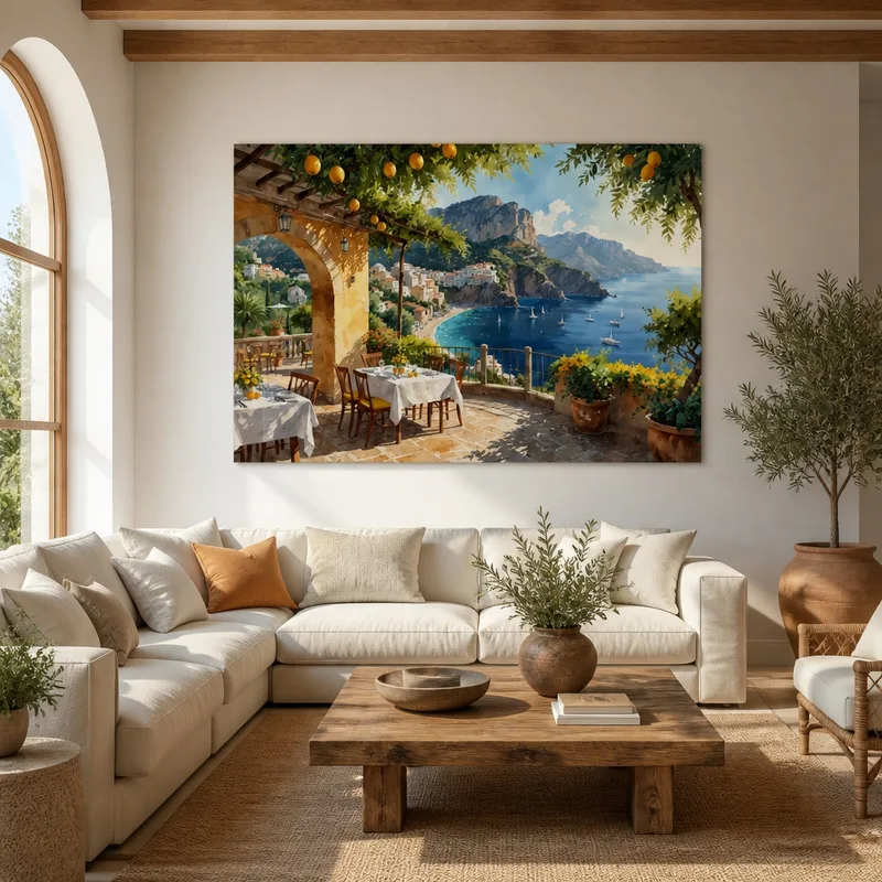 Bistro Costiero con Vista Oceano quadro canvas