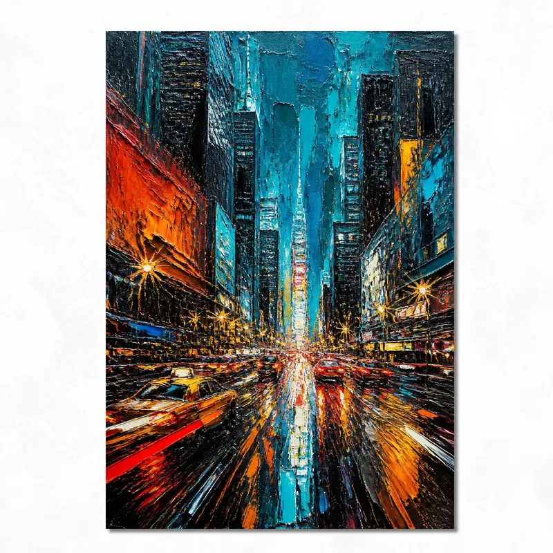 Paisaje nocturno de Nueva York cuadro moderno