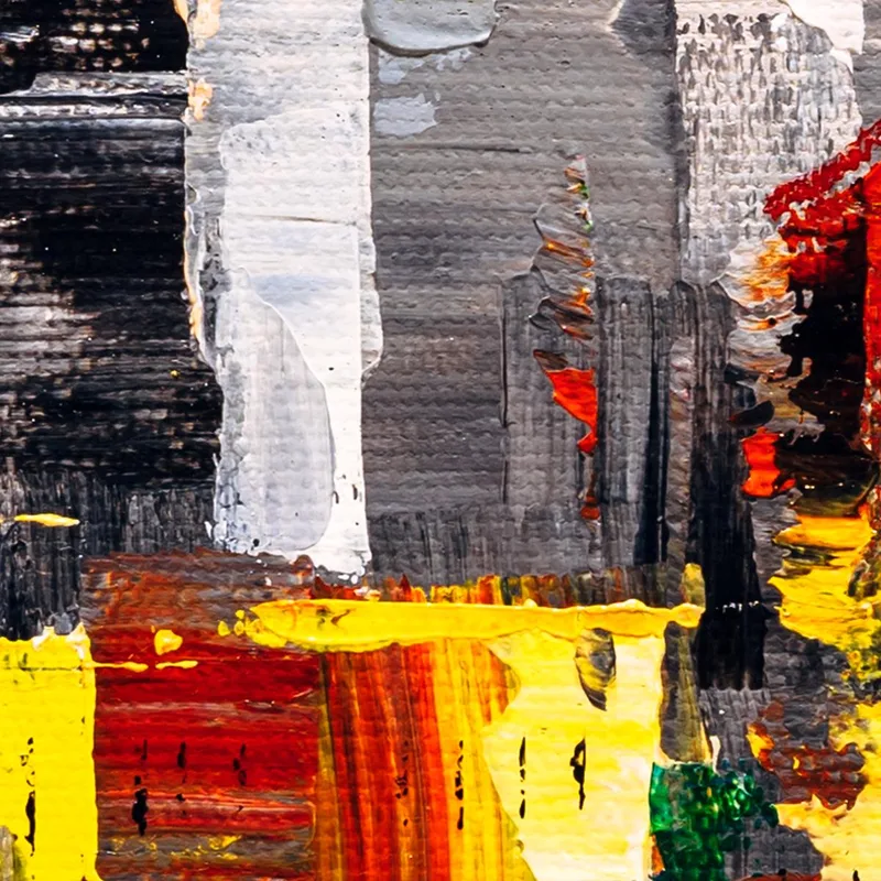 Canvas wall art urban skyline reflection