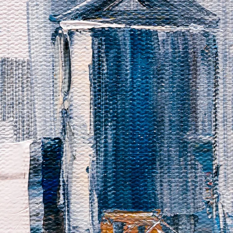 Toile artistique reflet de paysage urbain