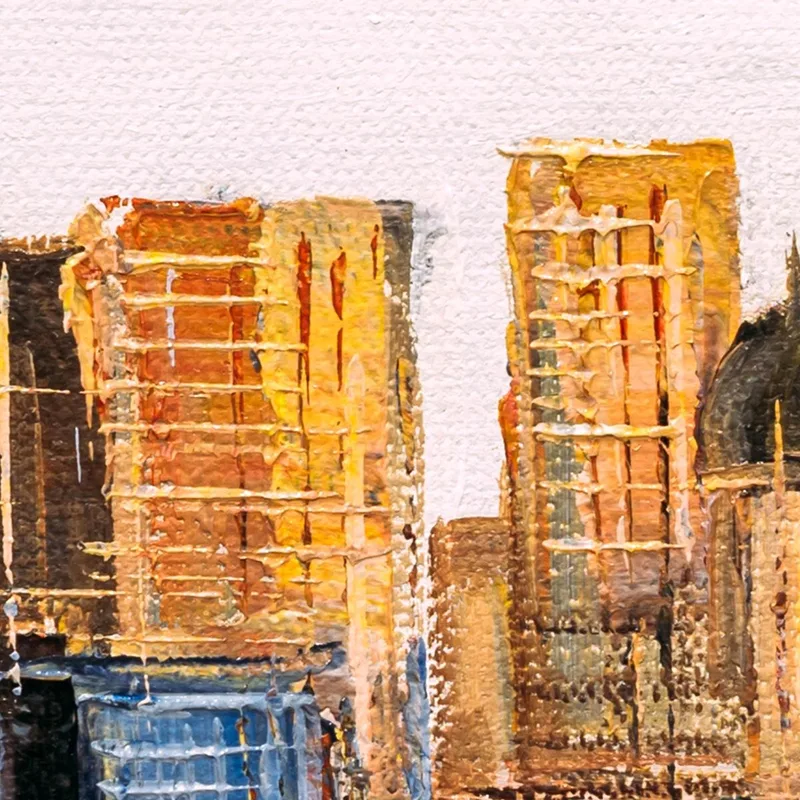 Quadro su tela paesaggio urbano di shanghai