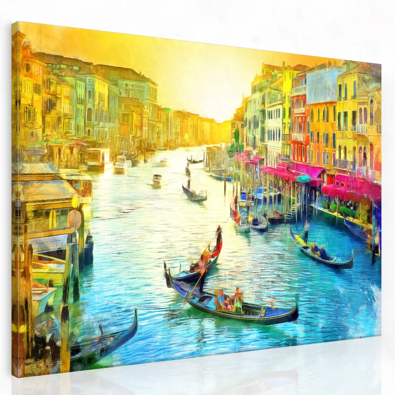 Canale Veneziano al Tramonto quadro canvas