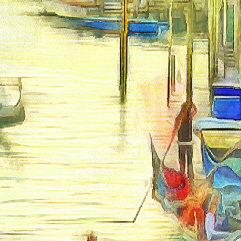 Atardecer en el canal veneciano cuadro en lienzo