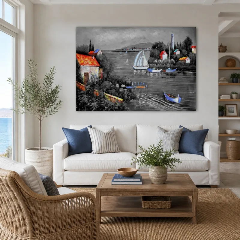 Velieri su Acque Sereni quadro moderno su tela