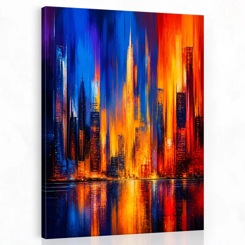 Skyline Cittadino Vivace quadro canvas