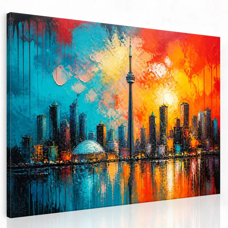 Quadro su tela skyline di toronto al tramonto