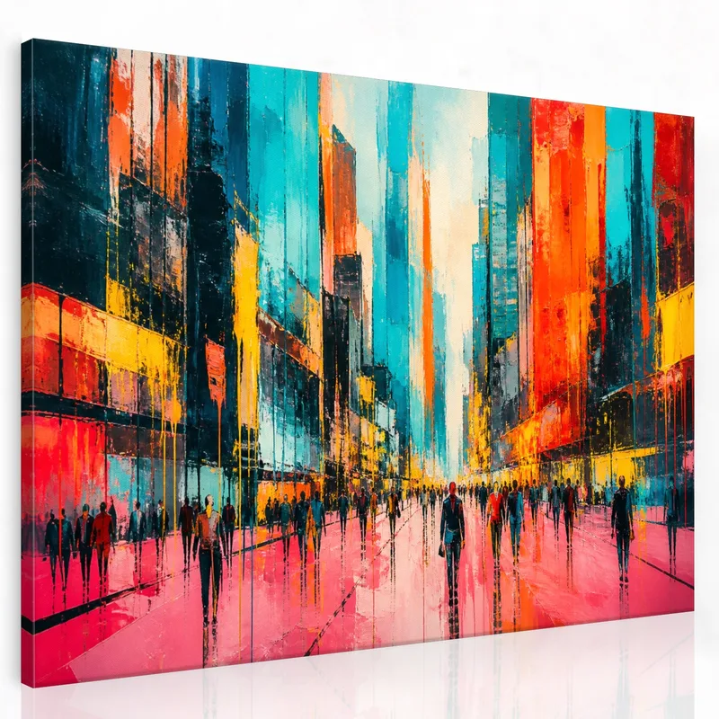 Vita Urbana in Città quadro canvas