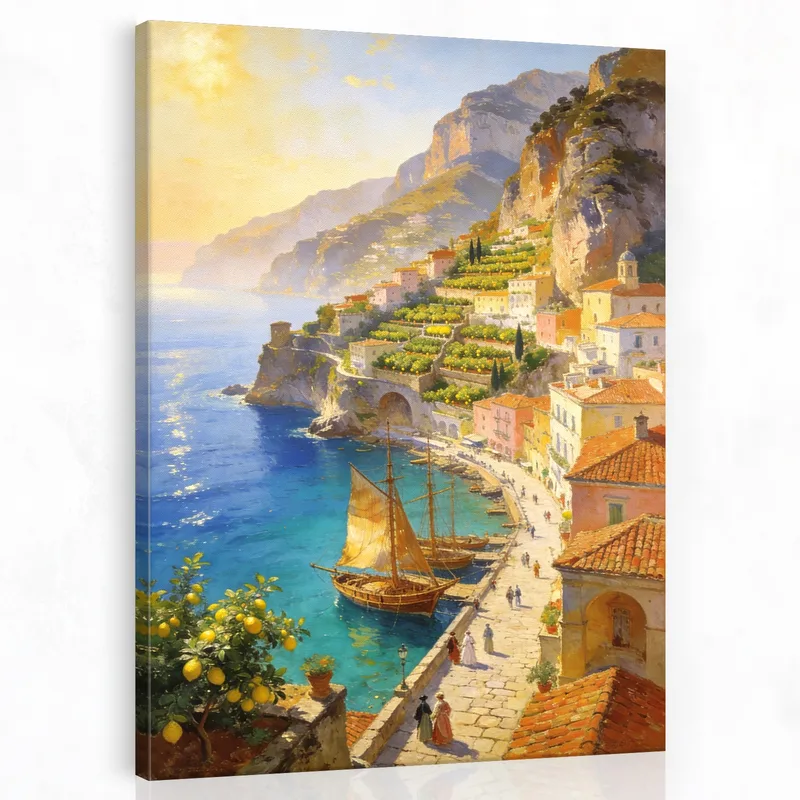 Frutteto di Limoni Costiero quadro moderno su tela