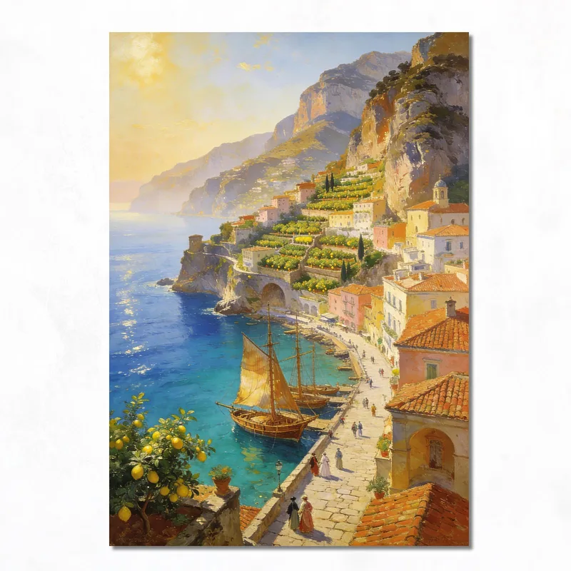 Frutteto di Limoni Costiero quadro moderno su tela