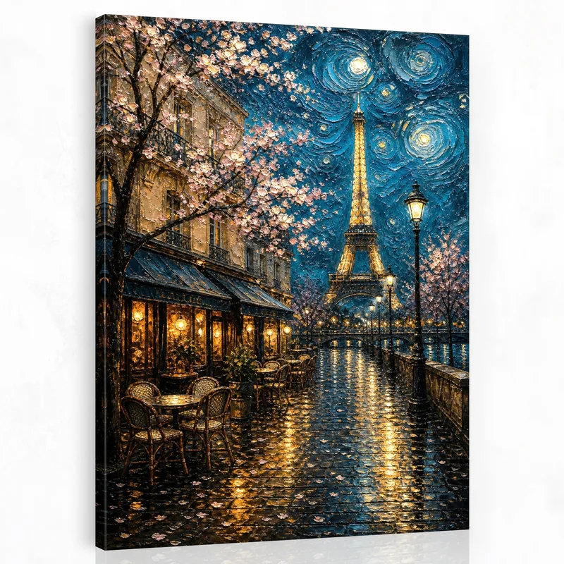 Stampa su canvas luce del tramonto sulla torre eiffel