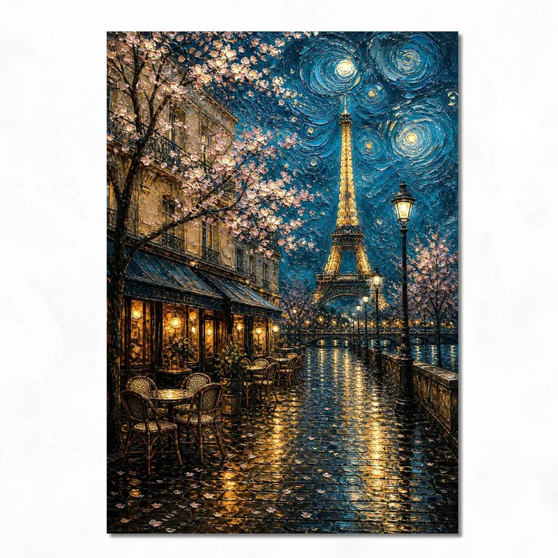 Stampa su canvas luce del tramonto sulla torre eiffel