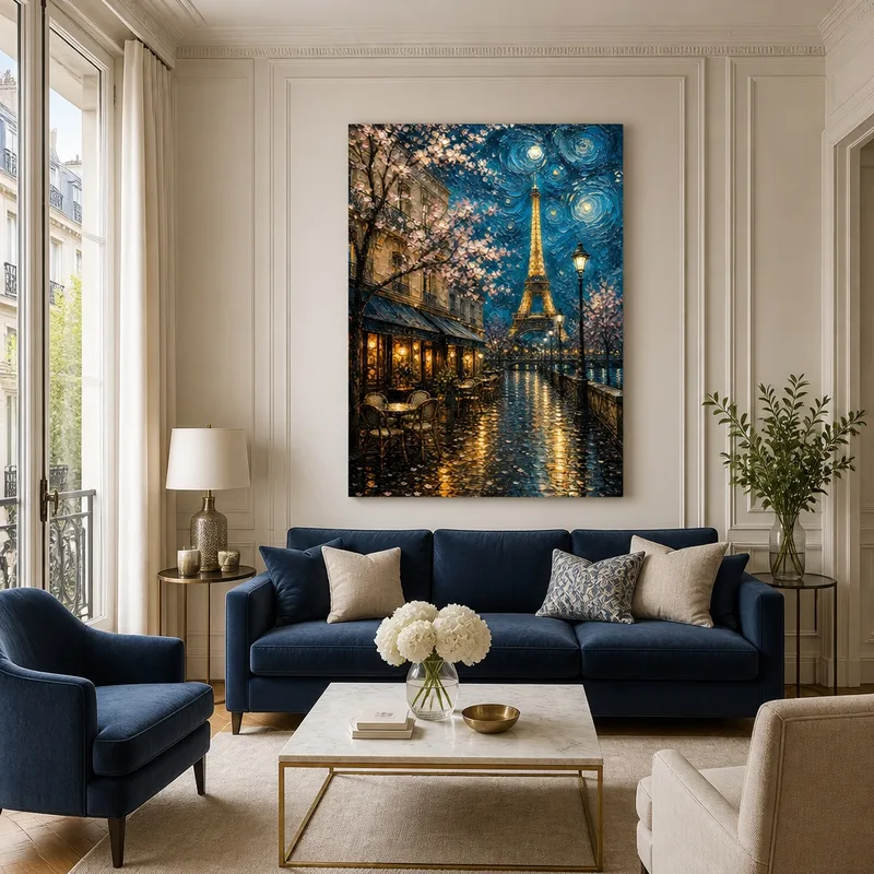 Stampa su canvas luce del tramonto sulla torre eiffel