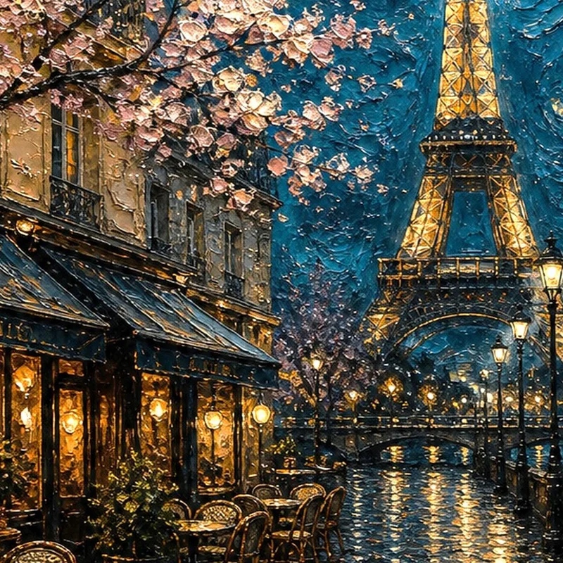 Stampa su canvas luce del tramonto sulla torre eiffel