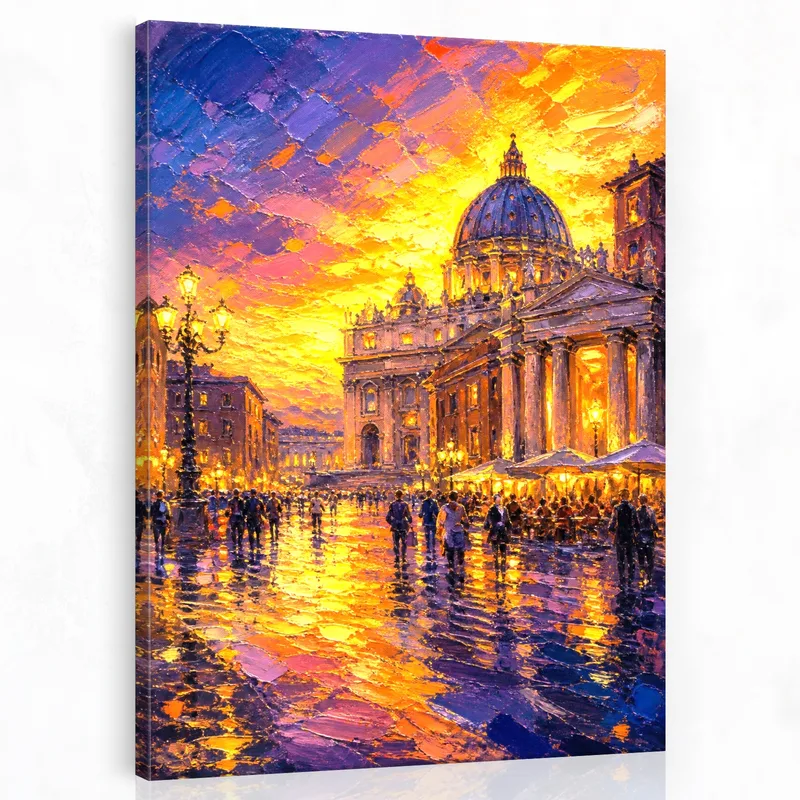 Riflesso del Tramonto Vaticano quadro canvas