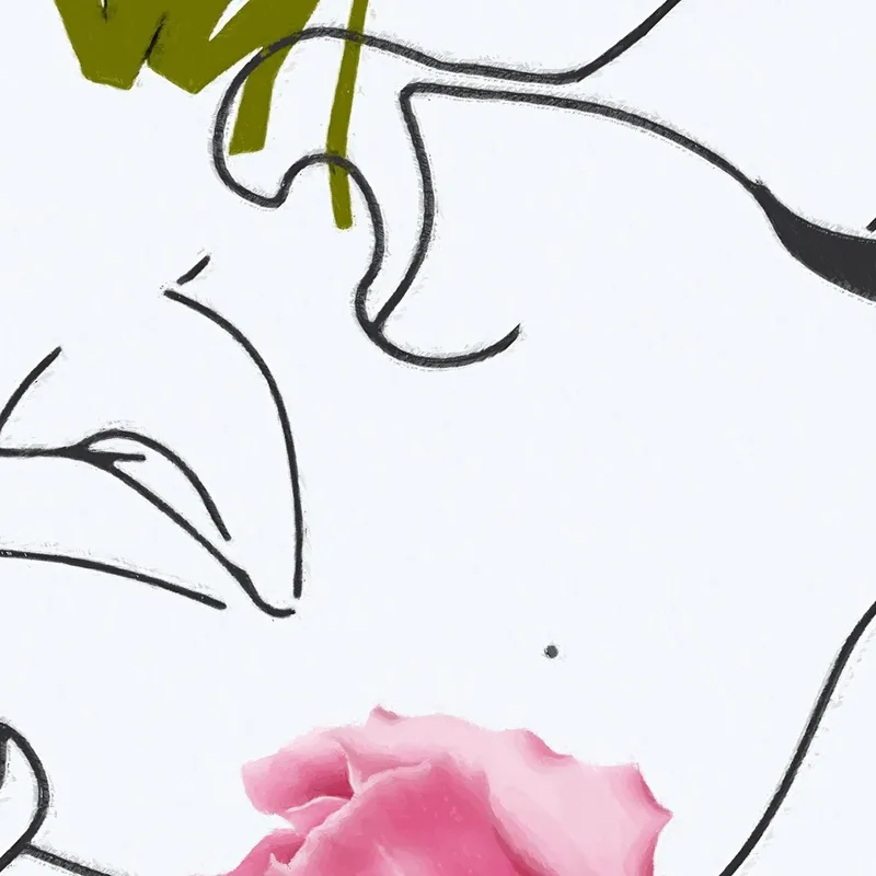 Cuadro Beso De Mariposa Y Flor Fashion