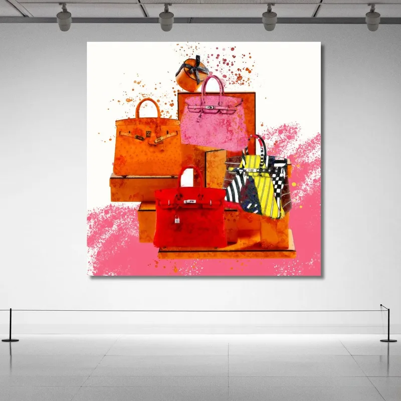 Quadro Borse Colorate Moderne Fashion