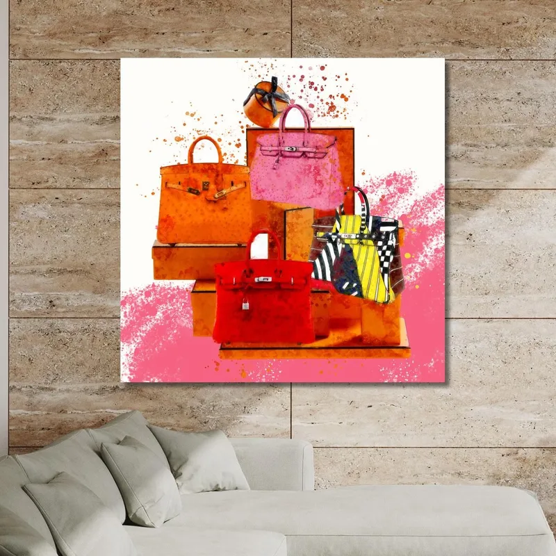 Quadro Borse Colorate Moderne Fashion