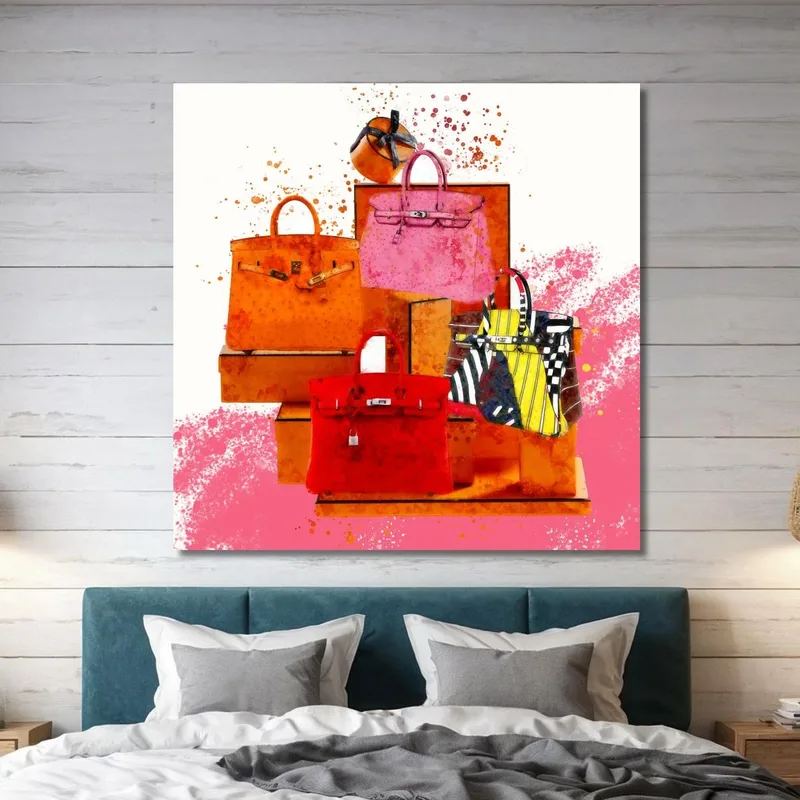 Quadro Borse Colorate Moderne Fashion