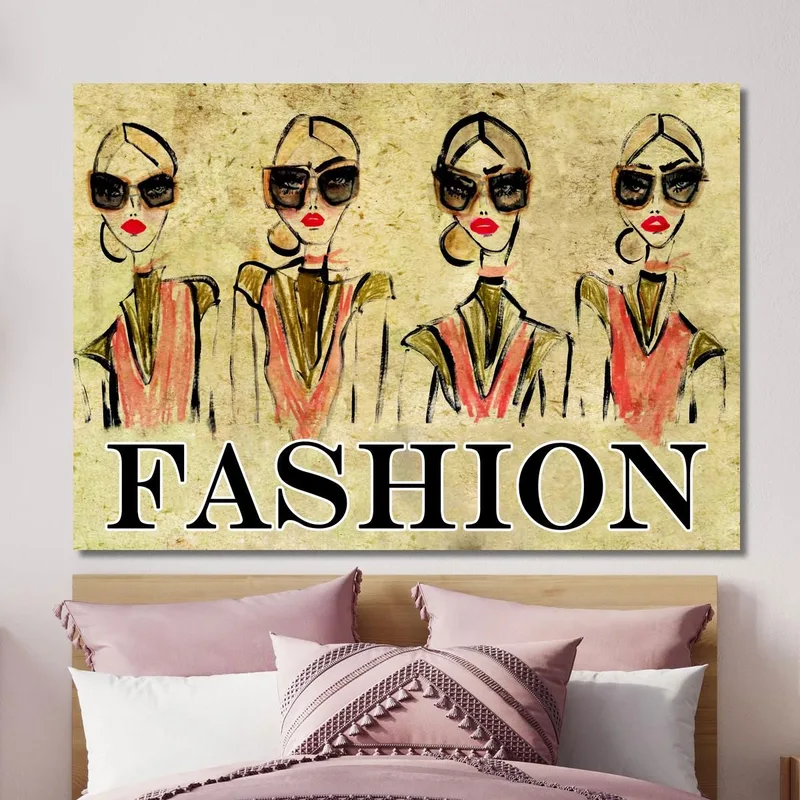 Mode-Skizzen-Rahmen Illustriert Mit Frauen Und Sonnenbrillen Fashion