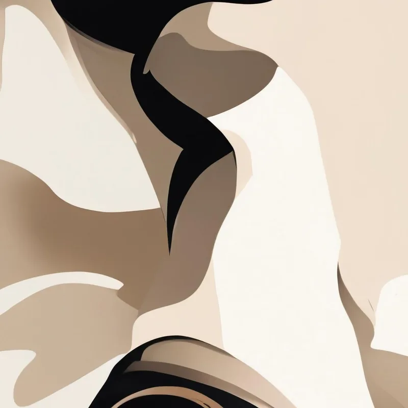 Abstrakte Frau Malt Elegante Silhouette Fashion