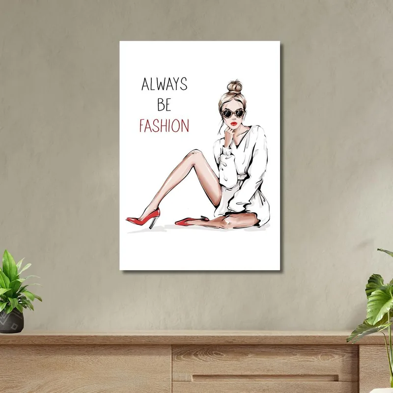Mujer De Moda Pintando Con Gafas Vintage Fashion