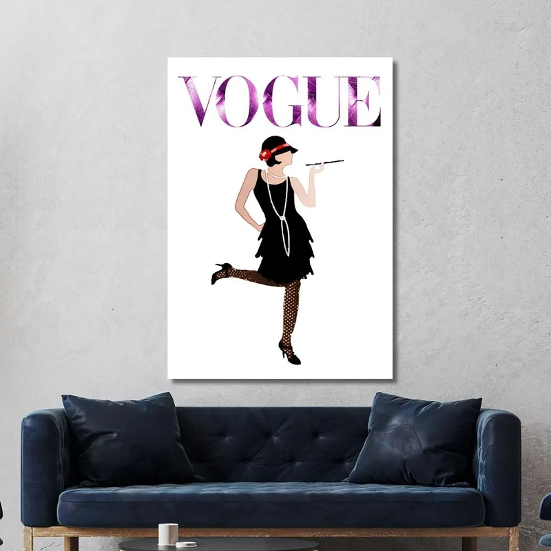 Cuadro De Una Mujer Con Vestido Negro Estilo Años 20 Vogue Fashion