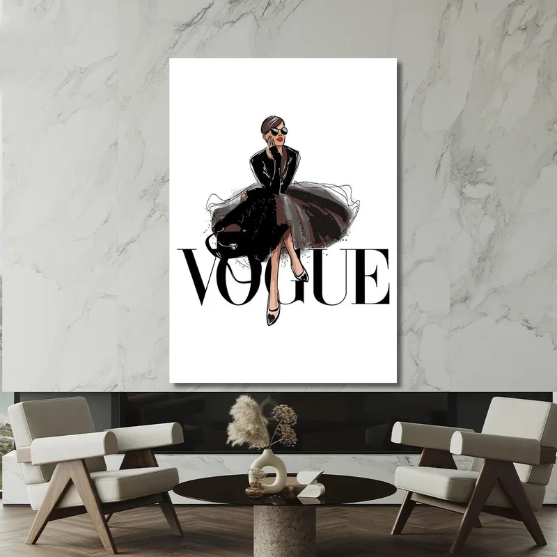 Modeillustration Frau Vogue Malerei Fashion