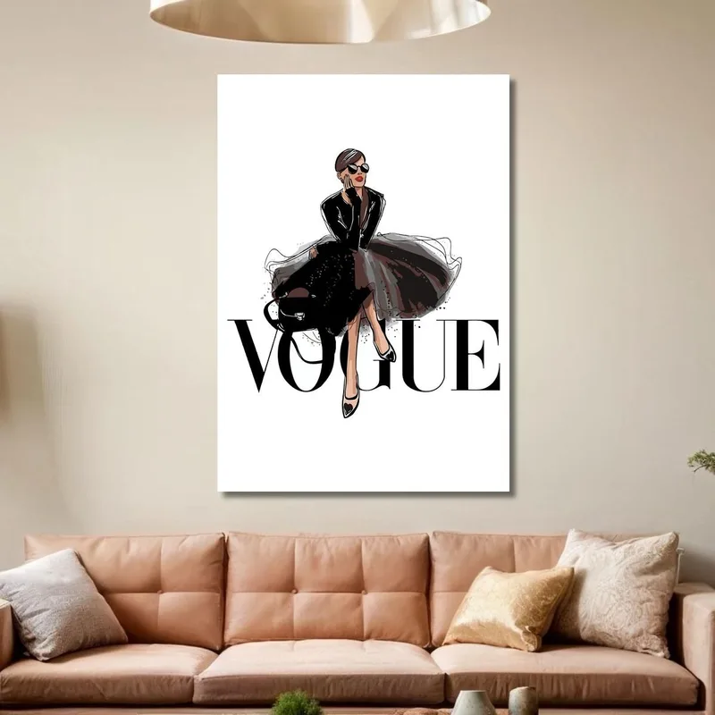 Modeillustration Frau Vogue Malerei Fashion