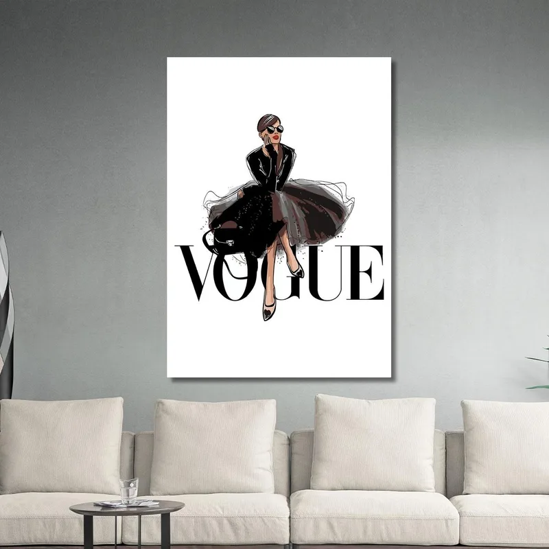 Modeillustration Frau Vogue Malerei Fashion