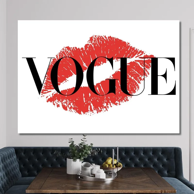 Vogue Red Lips Illustration Picture Fashion