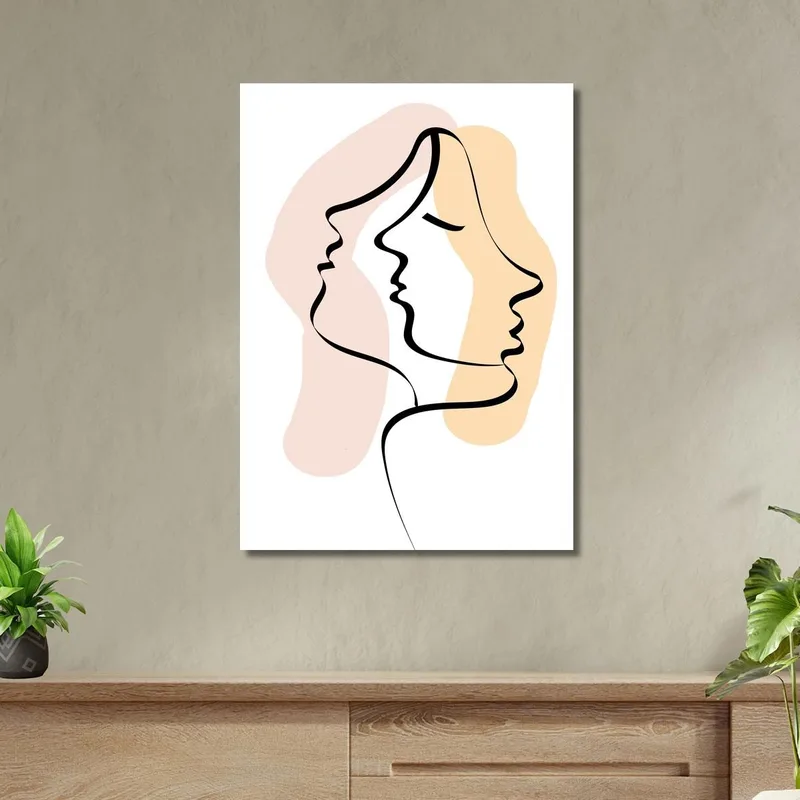 Peinture Abstraite De Profil De Visage Fashion
