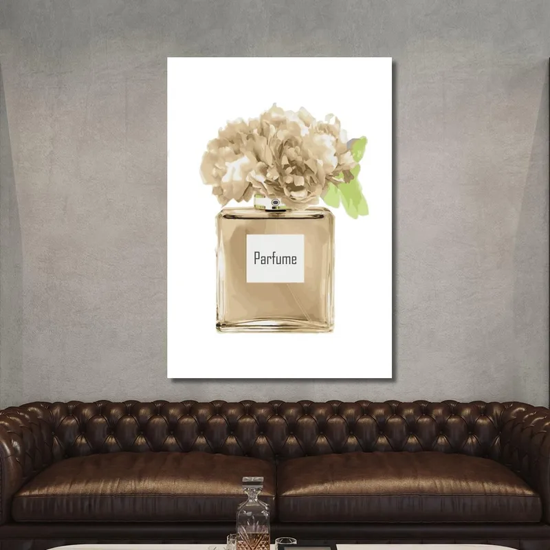 Quadro Profumo Beige Con Fiori Chiari Delicati Fashion