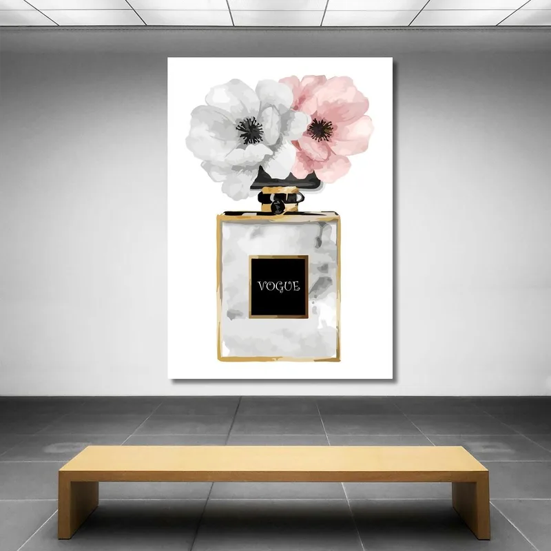 Quadro Profumo Con Fiori Pastello Anemoni Fashion