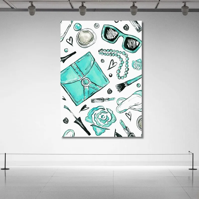 Tableau D'Accessoires Vintage Tiffany Turquoise Fashion