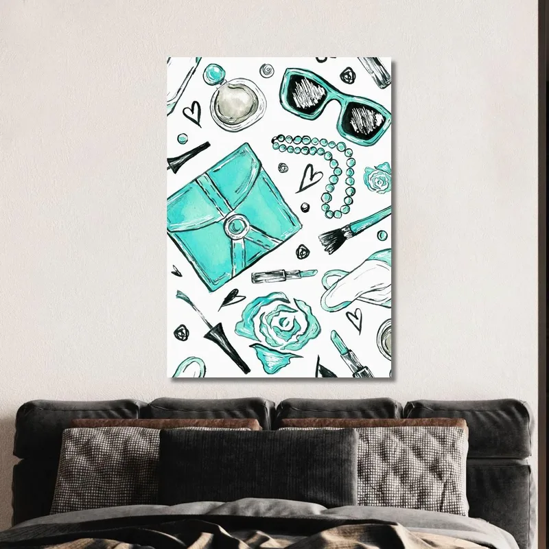 Tableau D'Accessoires Vintage Tiffany Turquoise Fashion