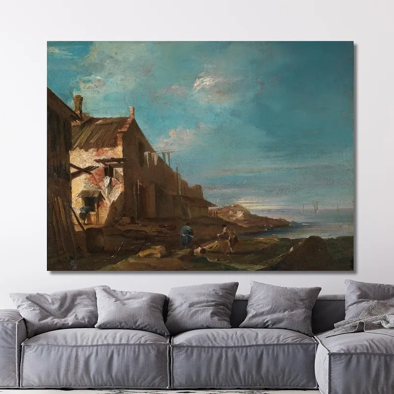 Un Capriccio Architettonico Costiero Francesco Guardi