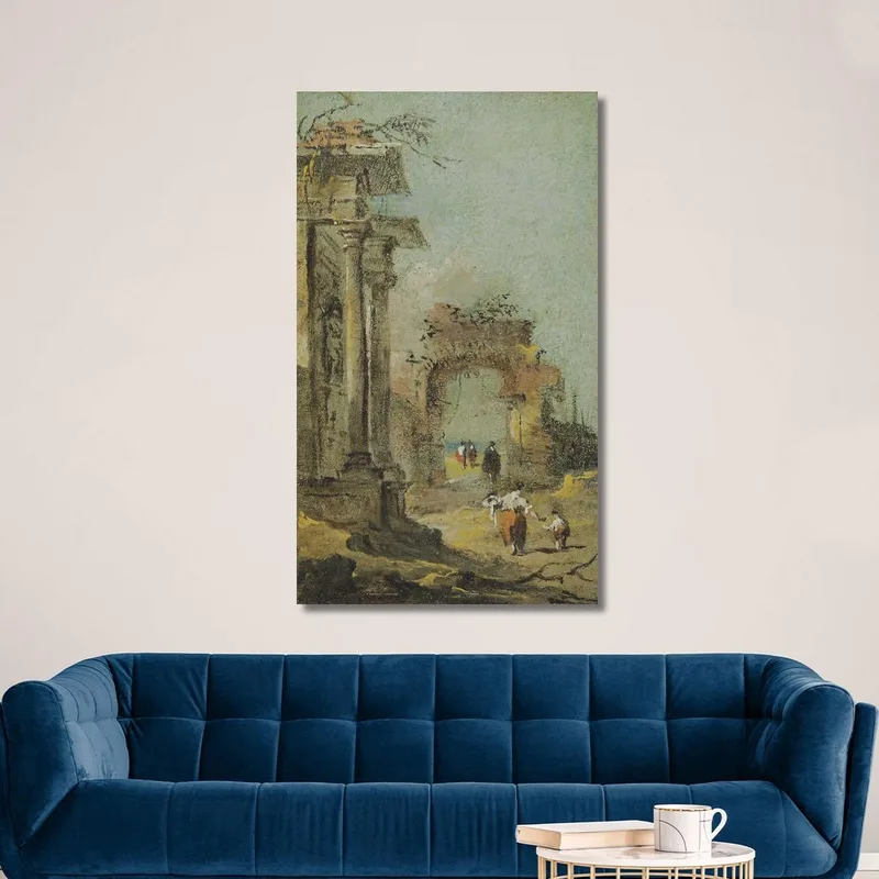 Fantasía De Ruinas Arquitectónicas Y Figuras Francesco Guardi
