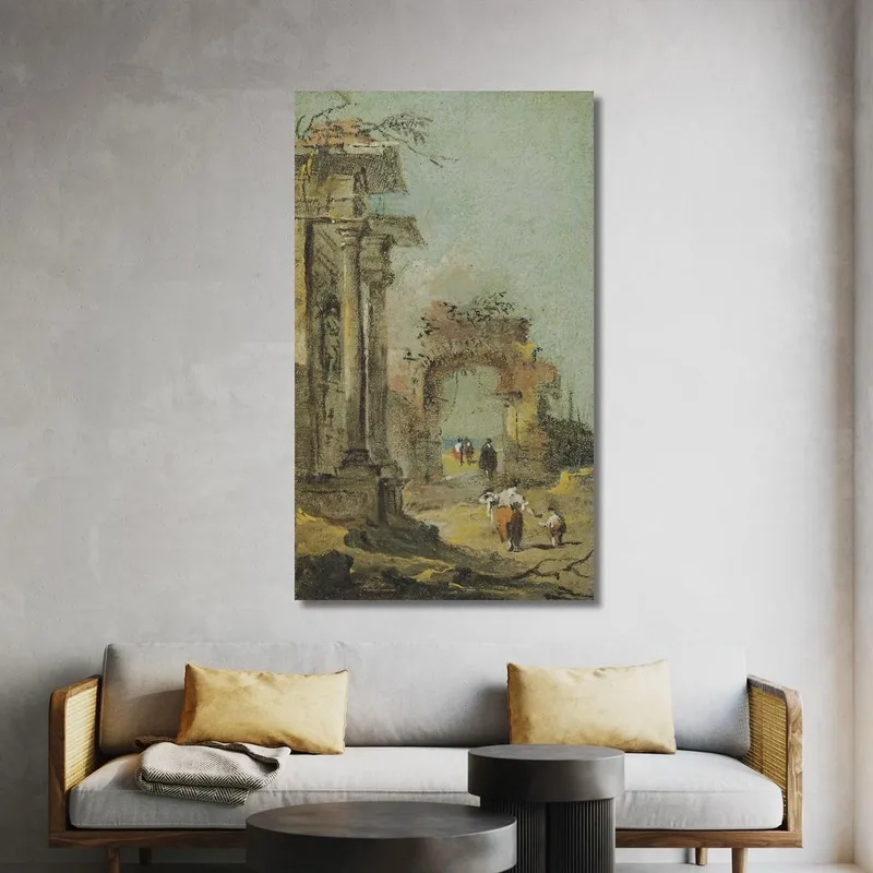 Fantasía De Ruinas Arquitectónicas Y Figuras Francesco Guardi