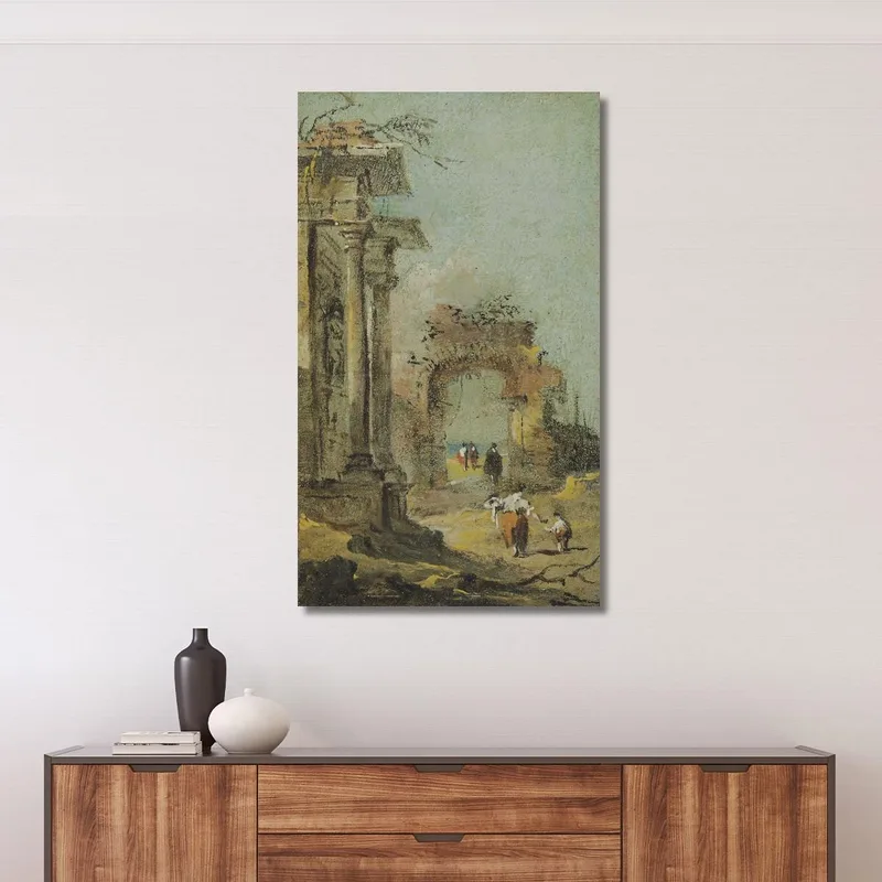 Fantasía De Ruinas Arquitectónicas Y Figuras Francesco Guardi