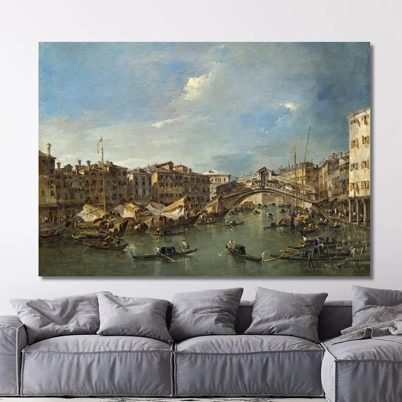Gran Canal Con El Puente De Rialto Venecia Francesco Guardi