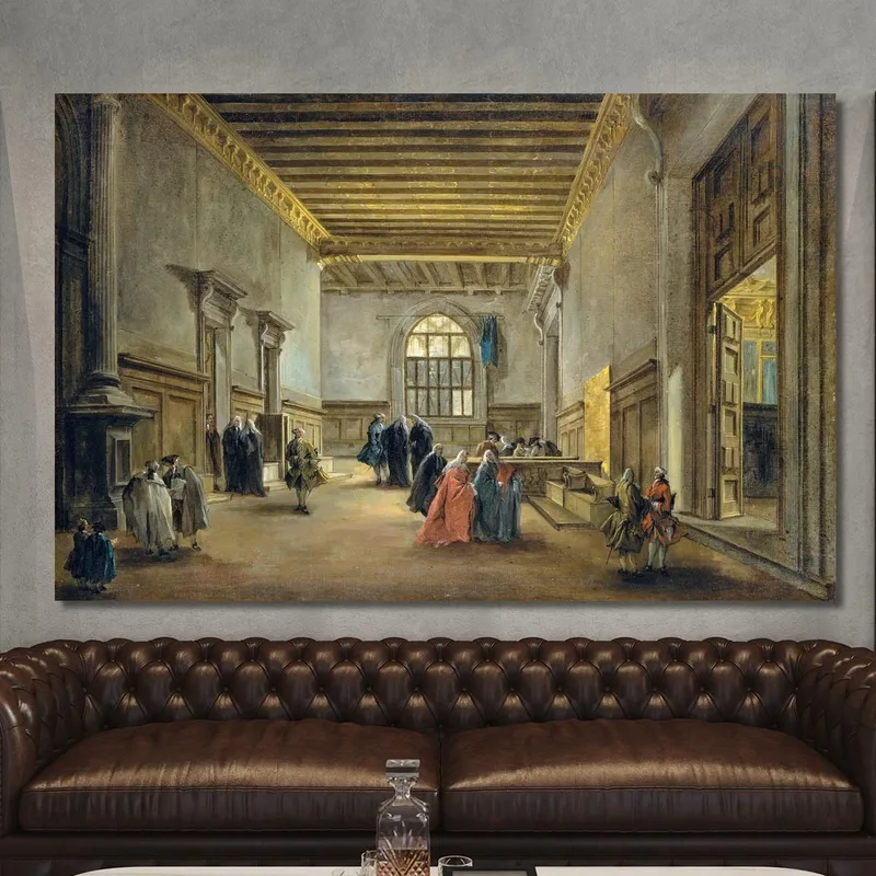 Das Vorzimmer Des Saals Des Großen Rates Francesco Guardi
