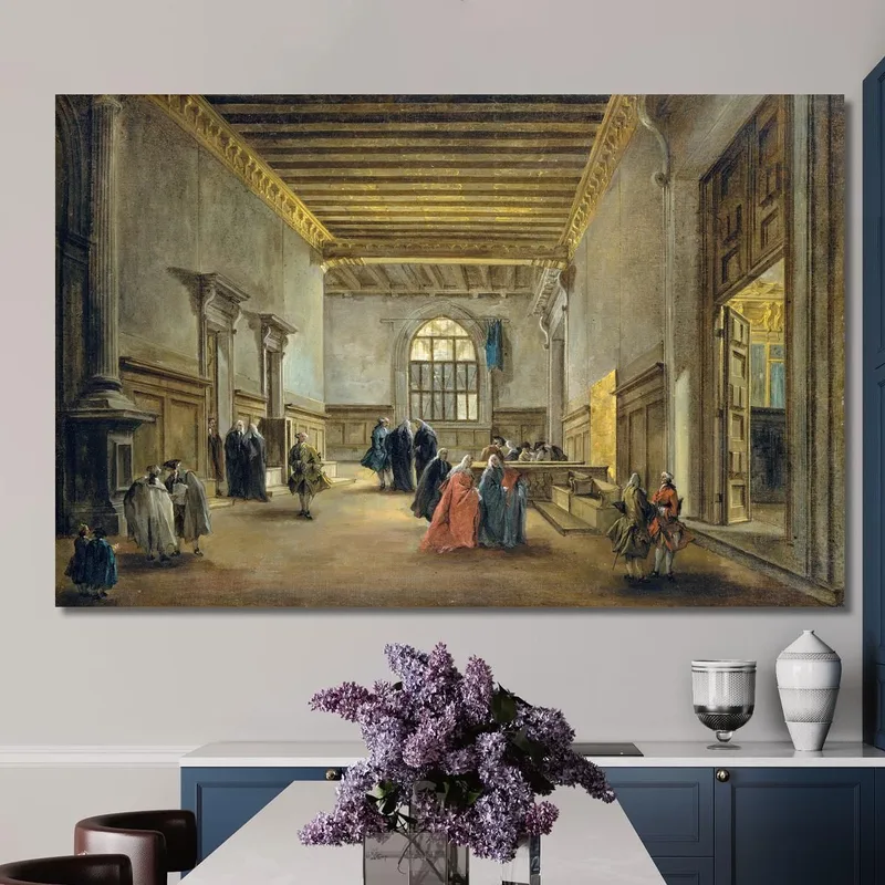 Das Vorzimmer Des Saals Des Großen Rates Francesco Guardi