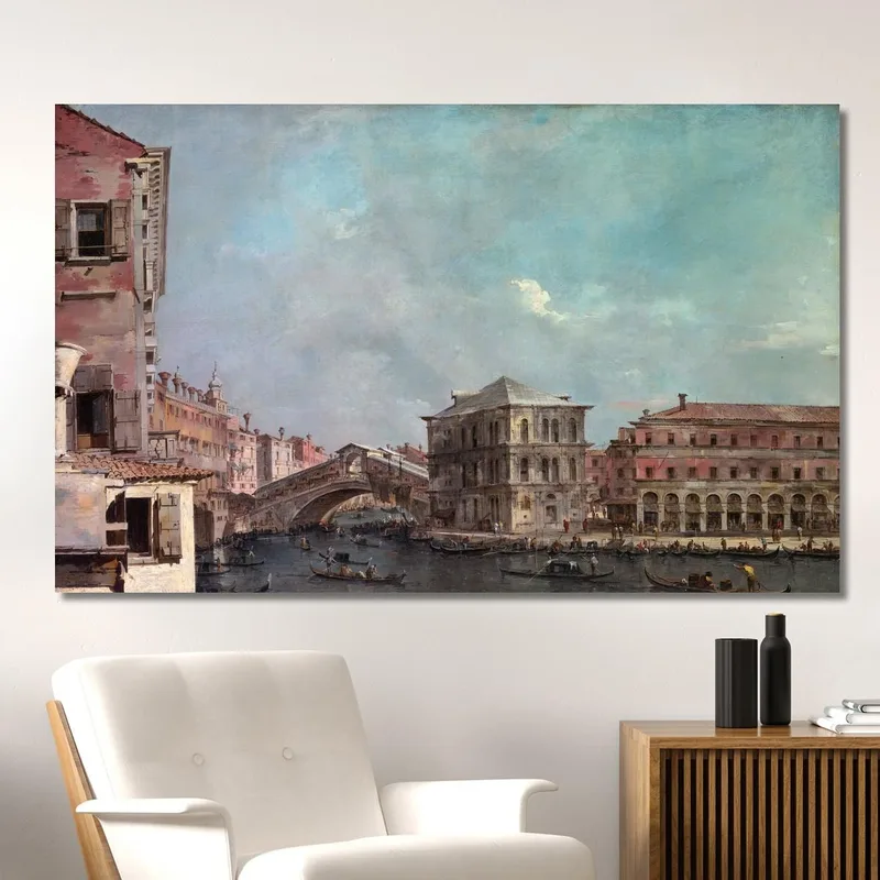 Il Canal Grande Sopra Il Rialto Francesco Guardi