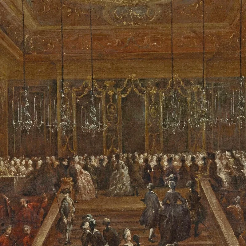 El Interior Del Teatro San Benedetto Venecia Con El Baile De 1782 En Honor A Los Condes Del Norte Francesco Guardi l