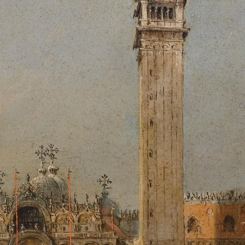 Piazza San Marco Con La Basilica E Il Campanile Francesco Guardi