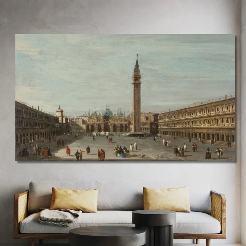 La Plaza De San Marcos Venecia Vista Hacia El Este Francesco Guardi