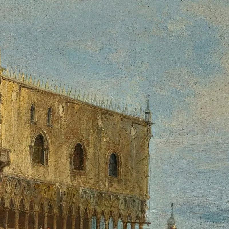 Venecia: Una Vista De La Piazzetta Mirando Al Sur Con El Palacio Ducal Francesco Guardi